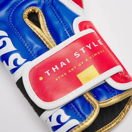 Leone 1947 Thai Style Γάντια Πυγμαχίας Δερμάτινα για Αγώνα Λευκά