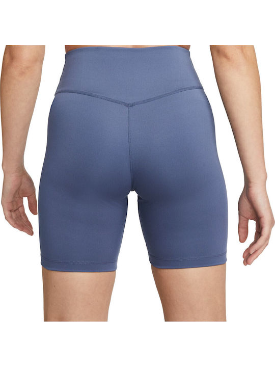 Dri-Fit One Training Women's Leggings Shorts High Waist Blue