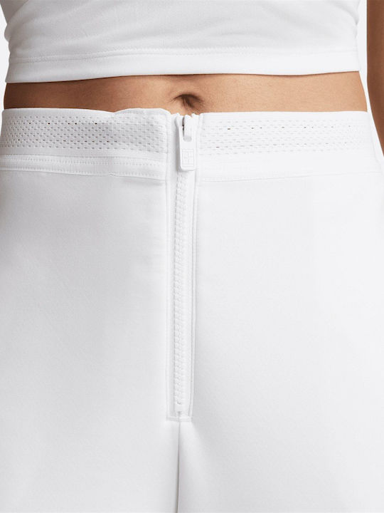Court Heritage Dri-FIT Damen Jogginghosen Breit Hohe Taille Weiß