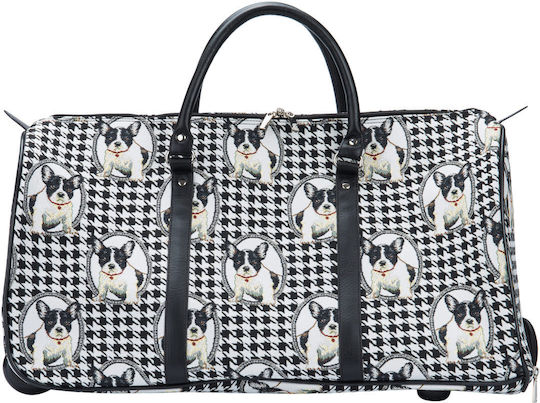 Signare French Bulldog Sack Voyage with Wheels made of Artificial Leather L58xW30xH31cm
