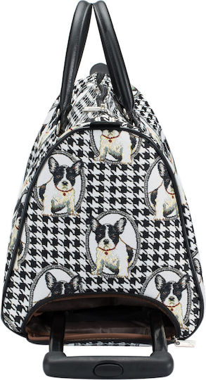 Signare French Bulldog Sack Voyage with Wheels made of Artificial Leather L58xW30xH31cm
