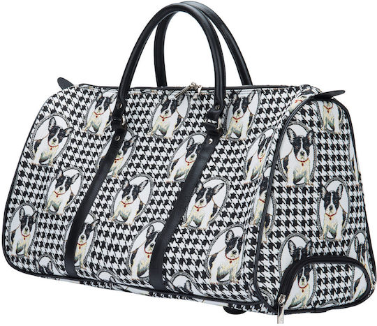 Signare French Bulldog Sack Voyage with Wheels made of Artificial Leather L58xW30xH31cm