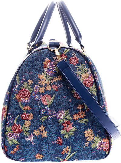 Signare Signare Flower Meadow Sack Voyage Blue Fabric L57xW30xH29cm