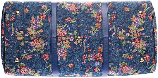 Signare Signare Flower Meadow Sack Voyage Blue Fabric L57xW30xH29cm