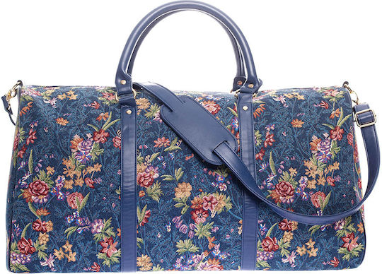 Signare Signare Flower Meadow Sack Voyage Blue Fabric L57xW30xH29cm