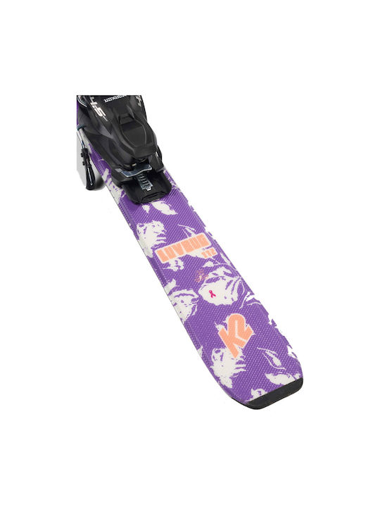 K2 Luv Bug Ski Schuhe in Rosa Farbe mit Bindungen FDT 4.5