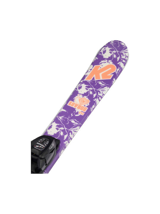 K2 Luv Bug Ski Schuhe in Rosa Farbe mit Bindungen FDT 4.5