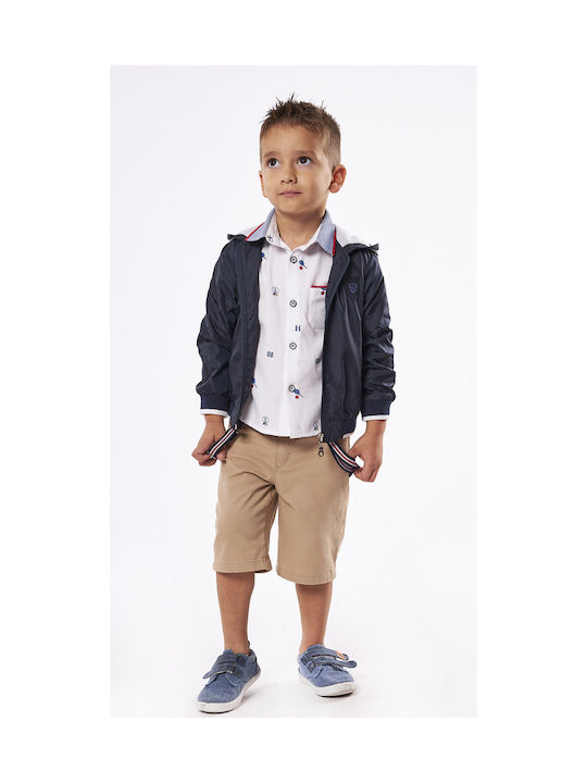 Hashtag Kids Bomber short Hooded Blue