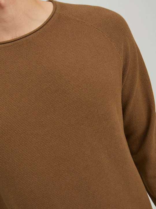 Jack & Jones Men's Long Sleeve Sweater Light Brown