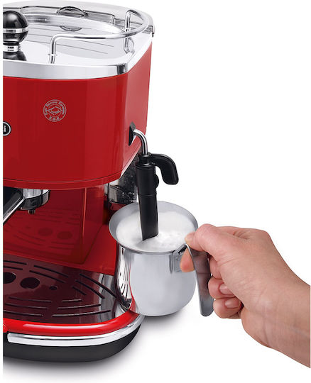 De'Longhi Espresso Icona Eco 1100W Налягане 15бар Червена