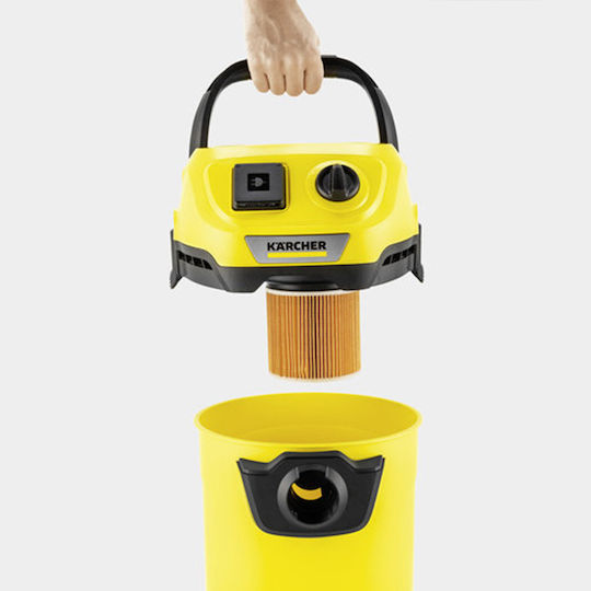 Karcher WD 3 P V-17/4/20 Staubsauger Flüssigkeiten / Feststoffe 1000W mit Kunststoff Behälter 17Es