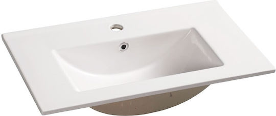 Ceramita MG 75 Вградена мивка Порцелан 75x39x18см Бял Ceramita MG 75 Вградена мивка Порцелан 75x39x18см Бял