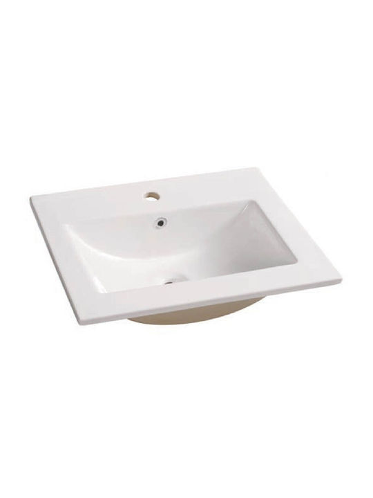 Ceramita MN 60 Ένθετος Νιπτήρας Πορσελάνης 60x46x18.5cm Λευκός