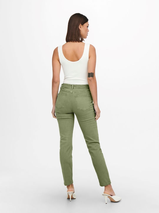 Emily Hoch tailliert Damenjeans Khaki