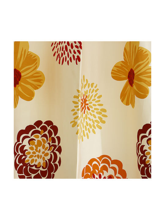 La Maison Blanche Curtain with Pencil Pleat Matt Orange 145x275cm