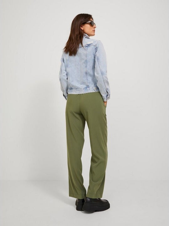 Jack & Jones Damen Hoch tailliert Stoff Hose mit Gummizug in Normaler Passform Four Leaf Clover