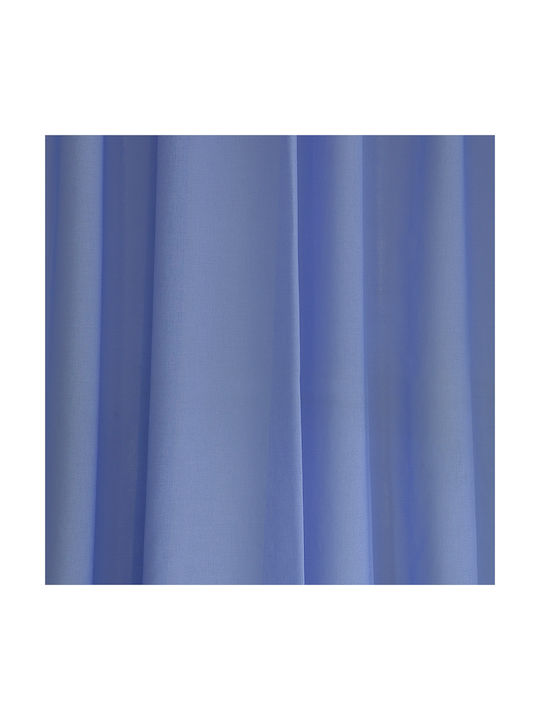 La Maison Blanche Curtain with Pencil Pleat Λινέ Blue 145x285cm