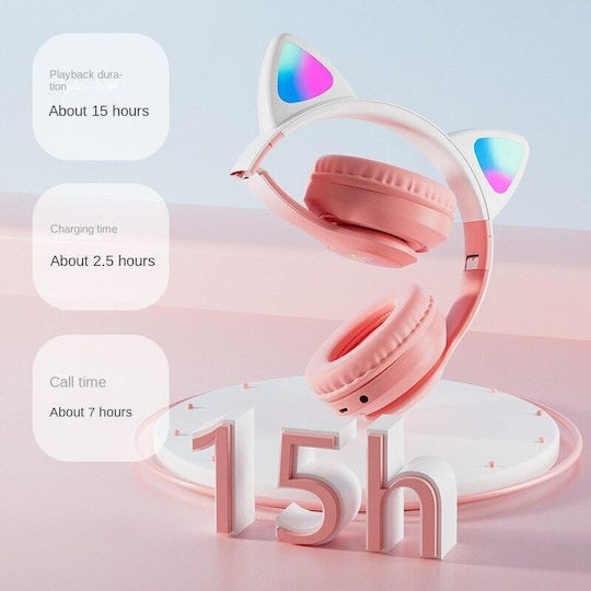 Cat STN28 Pro Безжични / Жични On Ear Слушалки с 15 часа Работа Розови
