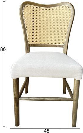 Stuhl Speisesaal Toon 48x54x90cm Nut