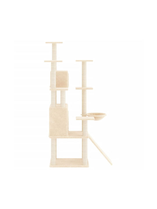 vidaXL Scratching Post Cat Trees Beige 5 levels 63x80x154cm