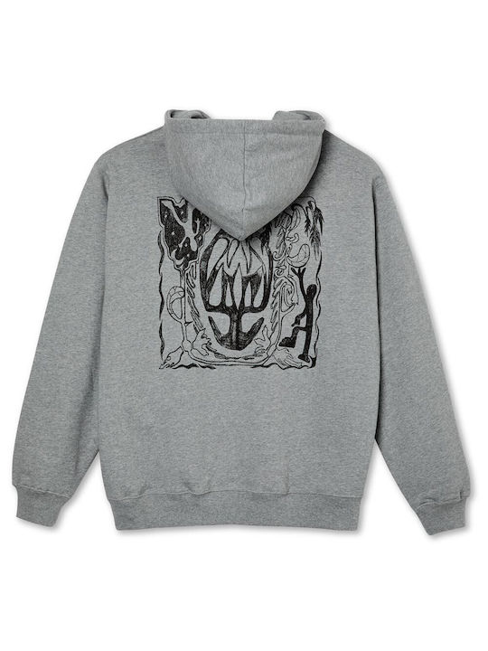 Polar Jungle Men's Sweatshirt with Hood and Pockets Gray