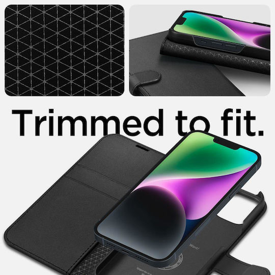 Spigen Wallet S Synthetic Leather Black (iPhone 14)