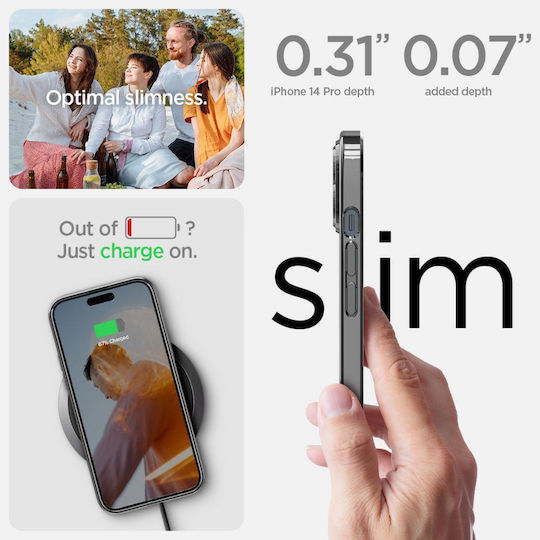 Spigen Optik Crystal Back Cover Silicon Chrome Gray (iPhone 14 Pro Max)