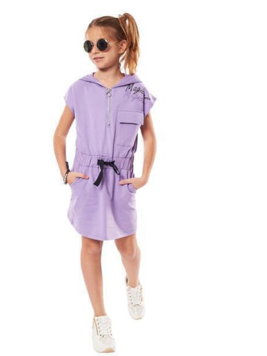 Children's Dress Short Sleeve Purple