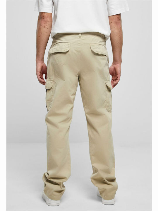 Urban Classics Men's Trousers Cargo in Straight Line Sand