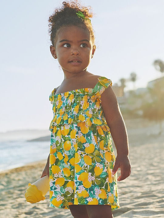 Mayoral Kids One-piece Fabric Shorts/Bermuda Yellow