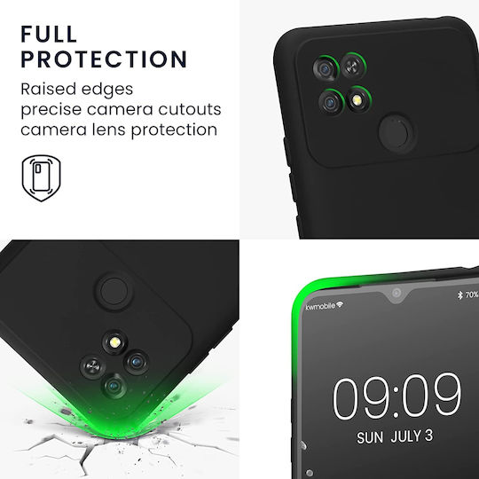 KWmobile Soft Flexible Umschlag Rückseite Silikon Schwarz (Poco C40)