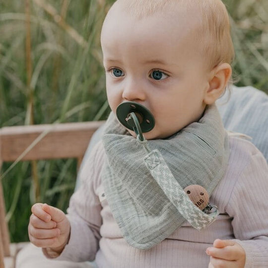 Bibs Bandana from 100% Cotton with Button Blue