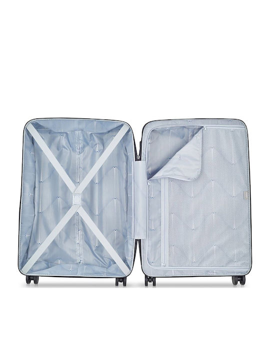 Delsey Ordener Medium Hard Blue Suitcase Travel With 4 Wheels Height 66cm