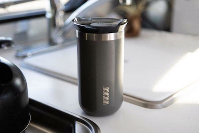 Wacaco Octaroma Lungo Travel Mug Bottle Thermos Stainless Steel BPA Free Gray 300ml with Mouthpiece