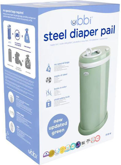 Ubbi Diaper Disposal Bin Sage 1pcs