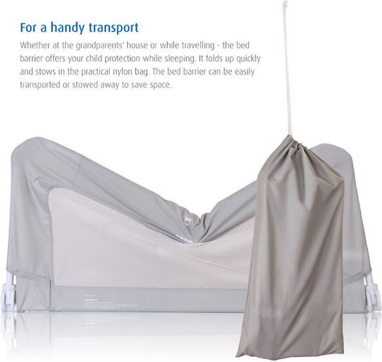 Reer By My Side Foldable Bed Rail Guard Simple Placement made of Fabric in Gray Color 150x50cm 1pcs