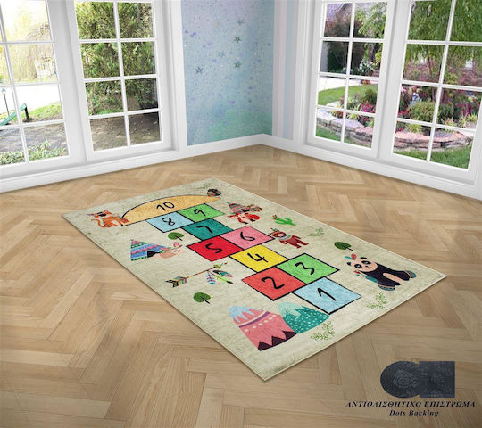 Dimcol Kids Synthetic Rug Hopscotch 284 135x200cm Ecru