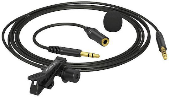 Behringer BC LAV Кондензатор (Малка диафрагма) Микрофон 3.5mm Πέτου, Clip On за Вокали в Черен Цвят