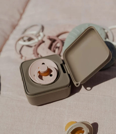 Bibs Pacifier Case Made of Beige Plastic