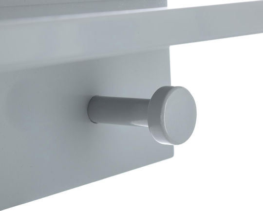 Atmosphera Cloud Kids Wall Hanger Multi Hook Wooden Gray with Shelf 48x12x22cm