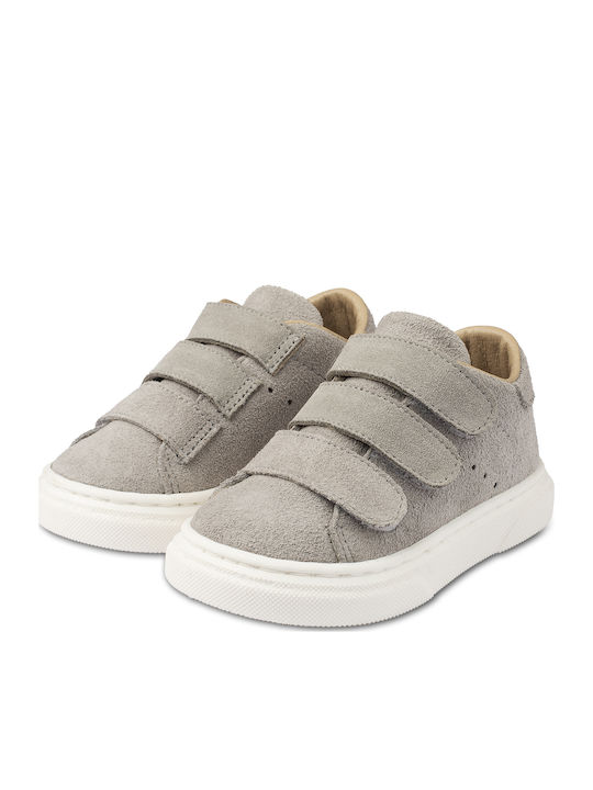 Babywalker Βαπτιστικά Δερμάτινα Sneakers Γκρι