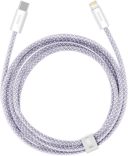 Baseus Dynamic 2 Geflochten USB-C zu Lightning Kabel 20W Lila 2m (CALD040305)
