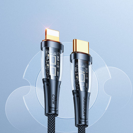 Joyroom S-CL020A3 Braided la Cablu Lightning 20W Negru 1.2m