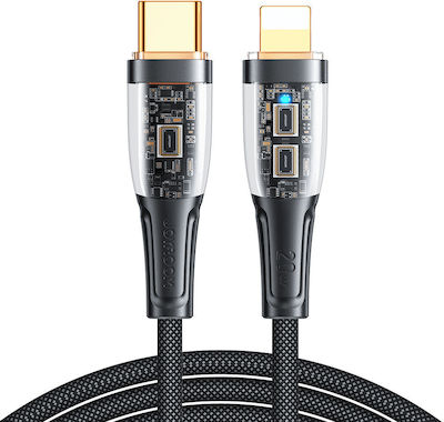 Joyroom S-CL020A3 Geflochten USB-C zu Lightning Kabel 20W Schwarz 1.2m