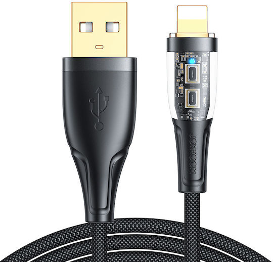 Joyroom S-UL012A3 Braided USB-A to Lightning Cable Black 1.2m