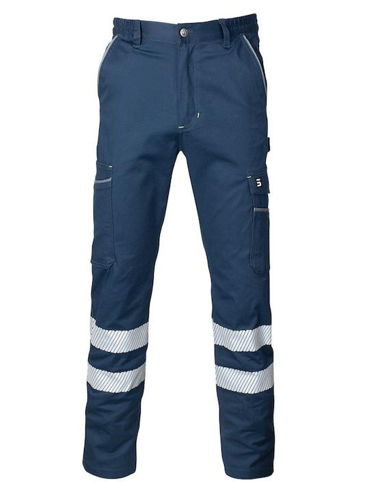 STOP Falcon II Reflective Work Trousers Navy Blue