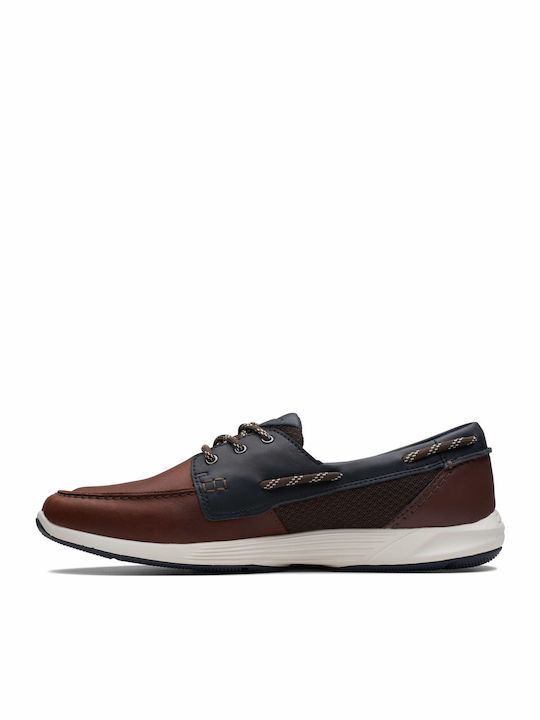 Atl Sail Go Men's Leather Boat Shoes Brown