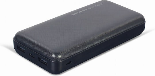 Gembird PB20-02 Power Bank 20000mAh 12W με 2 Θύρες USB-A Μαύρο