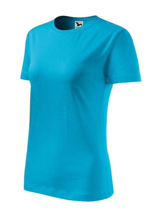 Adler Γυναικείο Διαφημιστικό T-shirt Κοντομάνικο σε Τιρκουάζ Χρώμα