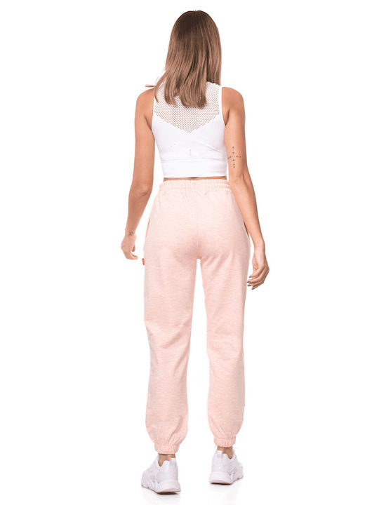 Superstacy Hohe Taille Damen-Sweatpants Jogger Salmon